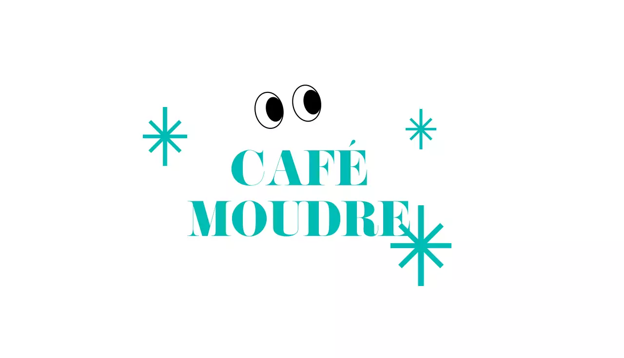 Carte de visite simple et graphique de couleur turquoise pour un café