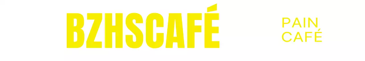 Logo texte simple style café en jaune