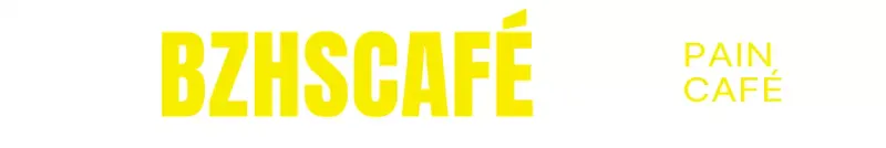 Logo texte simple style café en jaune