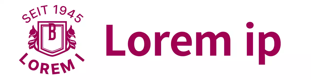 Logo der Universität mit einem violetten, schildförmigen Symbol