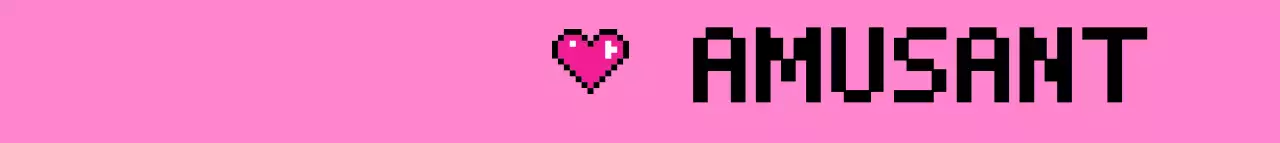 Pixelconcept met het Engelse logo in roze en zwart
