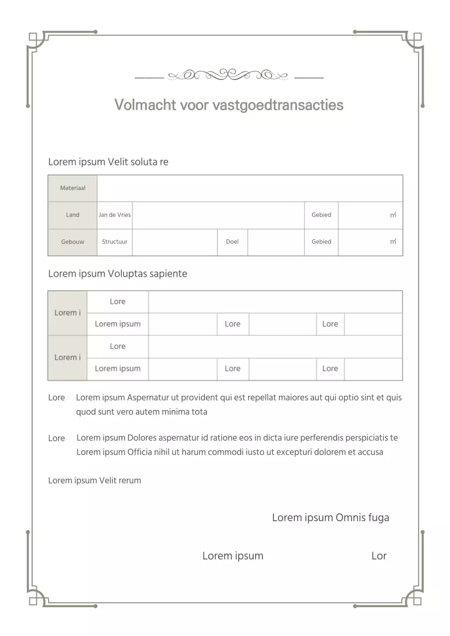 Gedocumenteerde onroerend goed transacties Volmacht Agent Delegeren Onroerend goed
