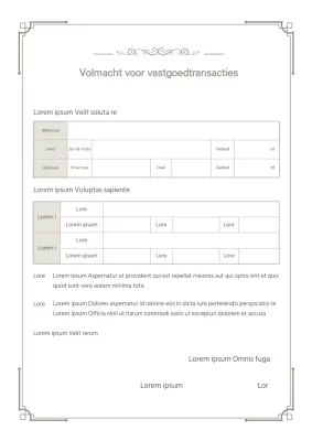 Gedocumenteerde onroerend goed transacties Volmacht Agent Delegeren Onroerend goed