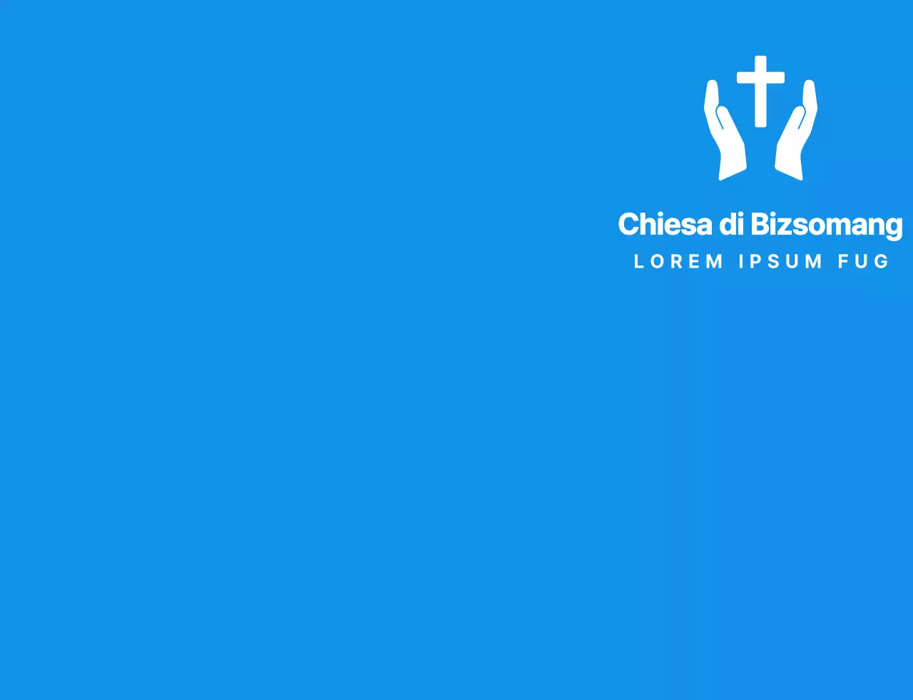 Maglietta semplice e pulita con logo in stile ritiro invernale della chiesa in blu e bianco