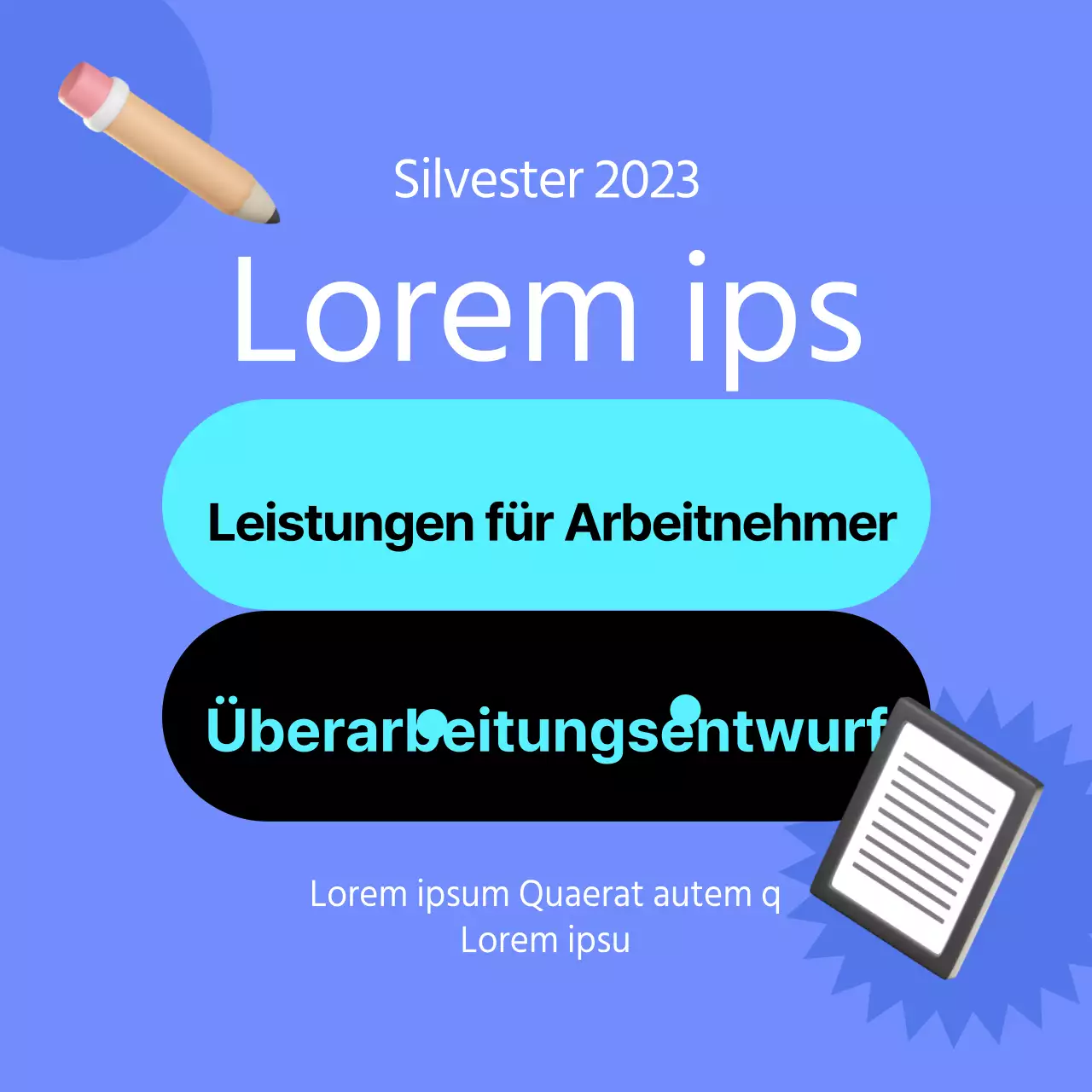 3D-Symbol mit blauen und hellblauen Farben Änderungen der betrieblichen Sozialleistungen