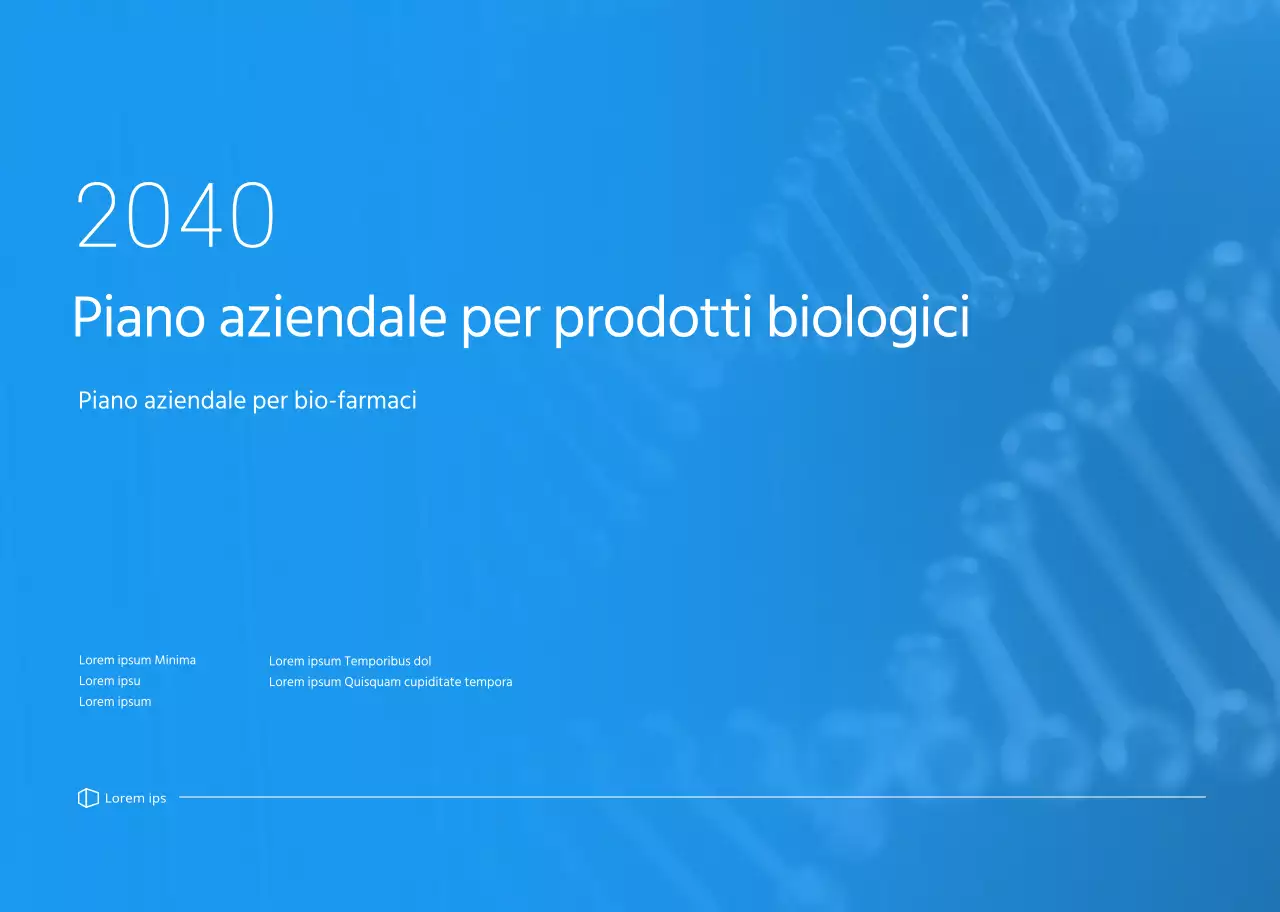 Rilegatura a molla per la scoperta di farmaci di un'azienda farmaceutica ordinata con toni blu