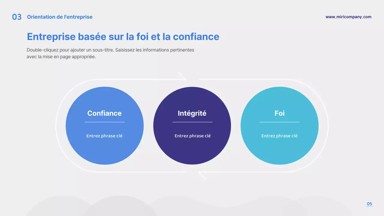 Modèle de présentation bleu et gris