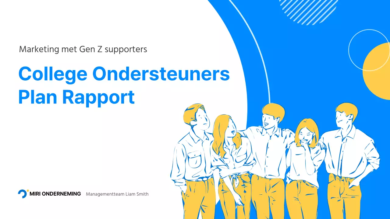 Presentatie van het operationeel plan van de supporters van de blauwe en gele hogeschoolstudenten van de MZ-generatie