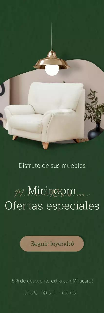 Ahorra en interiores en verdes y marrones