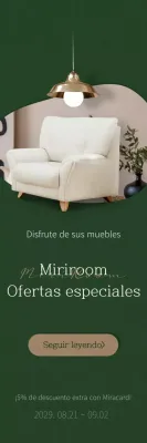 Ahorra en interiores en verdes y marrones