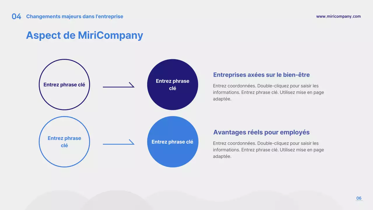 Modèle de présentation bleu et gris