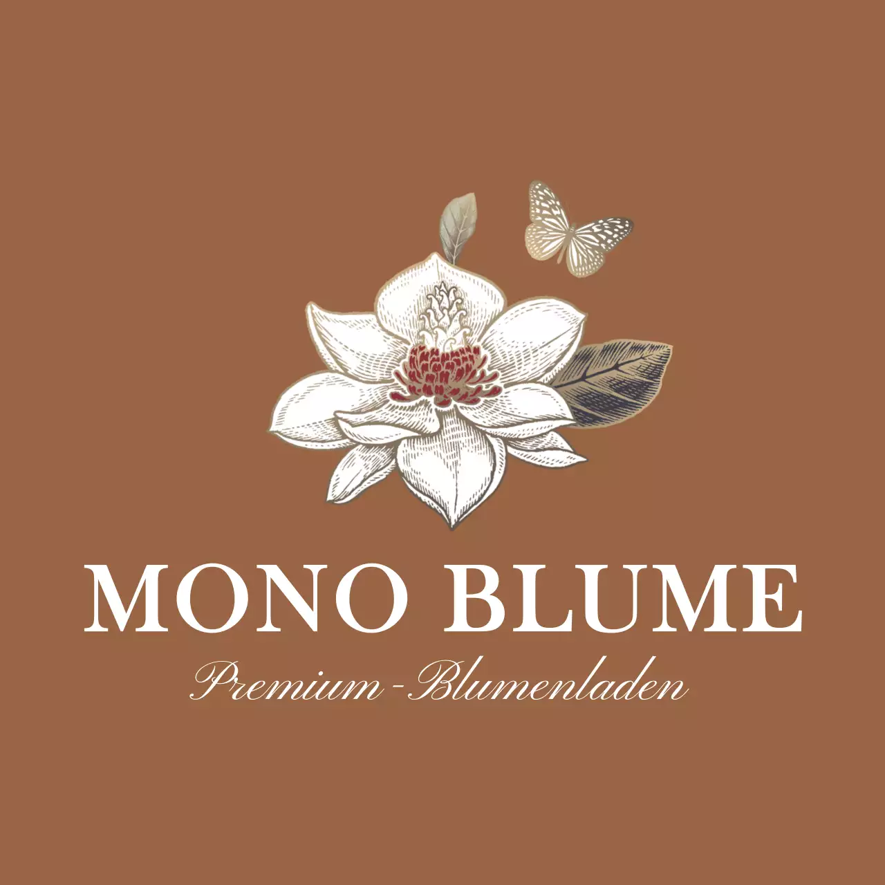 Schwarz emotionale Blume und Schmetterling Illustration Logo-Stil für Florist Personal und Erfahrungen