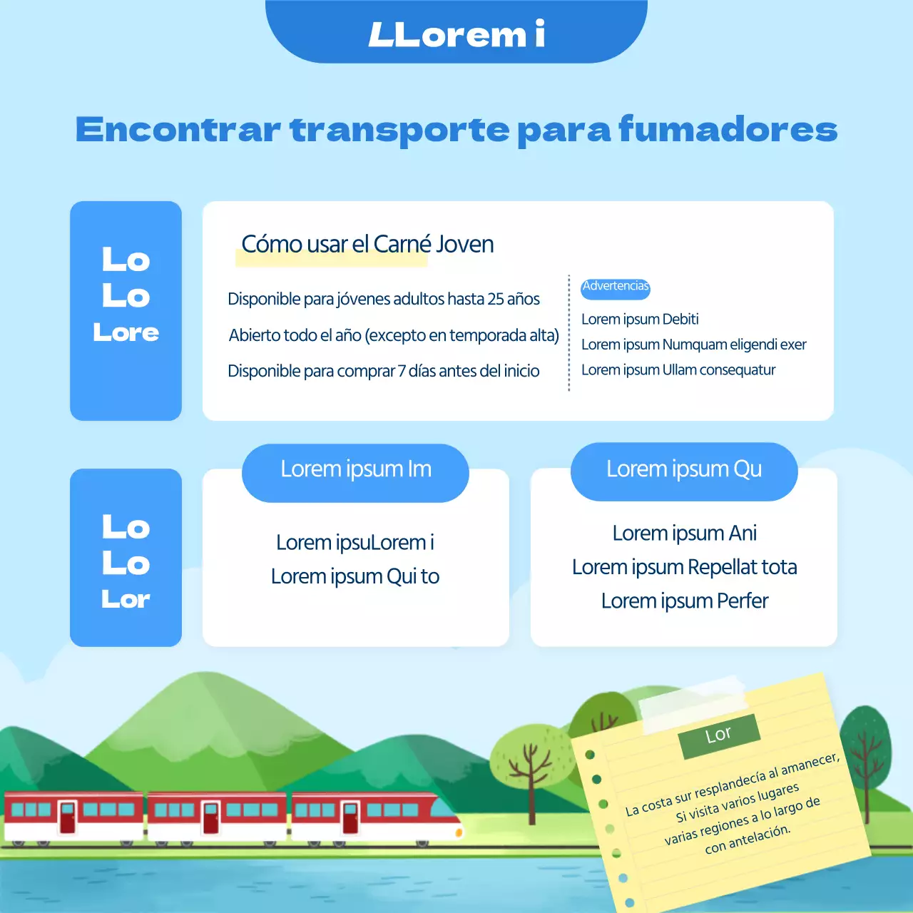 ilustración azul día del ferrocarril costa sur viajes cómo tarjetanoticias
