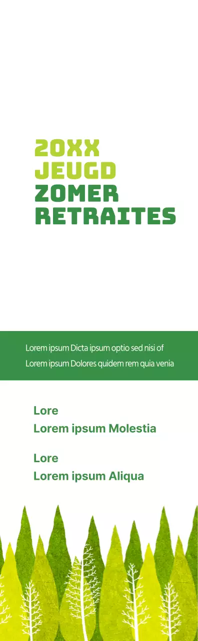 Lime green en groene kerk zomer retraite informatie