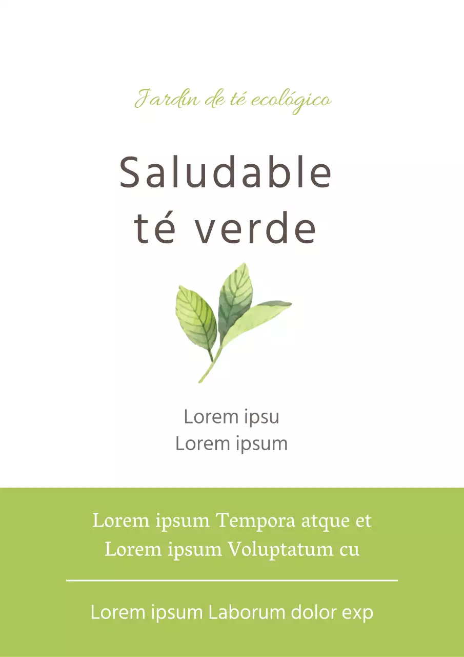 Promover una sencilla introducción de productos de té verde en verde claro
