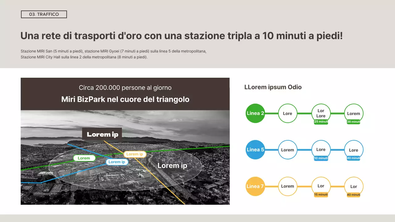 Semplice prospetto di investimento immobiliare commerciale in bianco e marrone