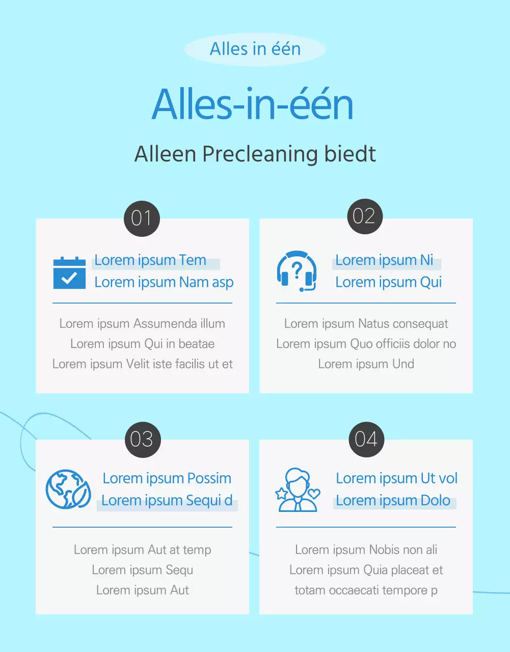 Hemelsblauwe koele airconditioningreiniging promoten