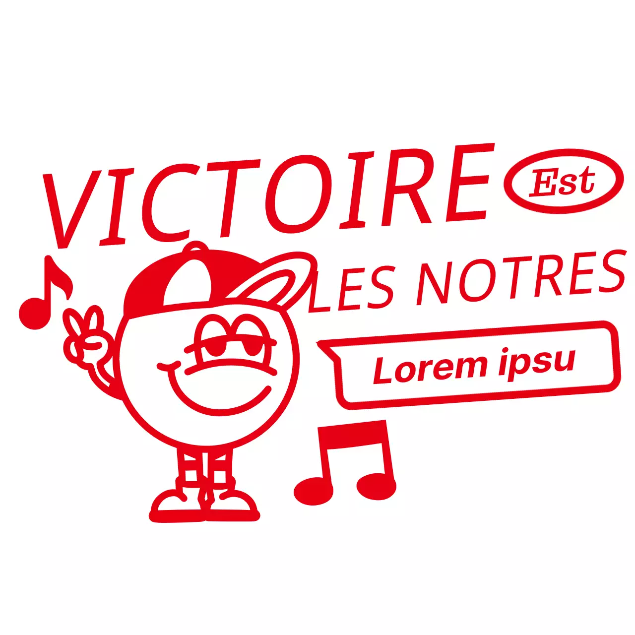 T-shirt concept de la journée du sport pour les enfants avec une jolie illustration en rouge