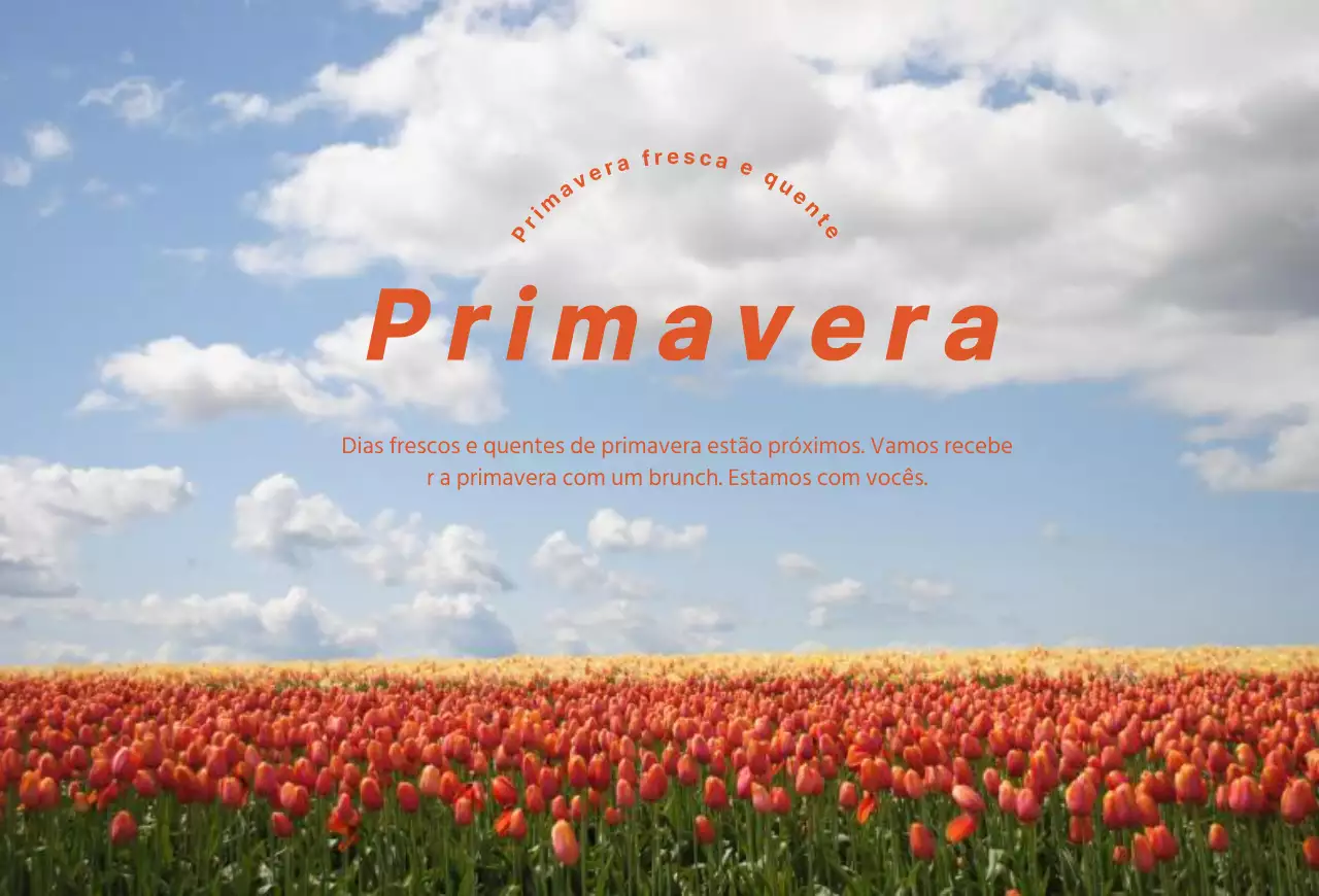 Design caloroso e emotivo com um conceito floral primaveril