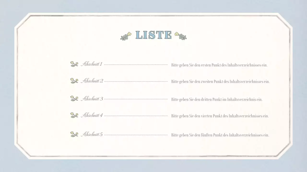 Emotionales konzeptionelles Grundlayout mit Vintage-Tapetenmuster in Beige und Hellblau