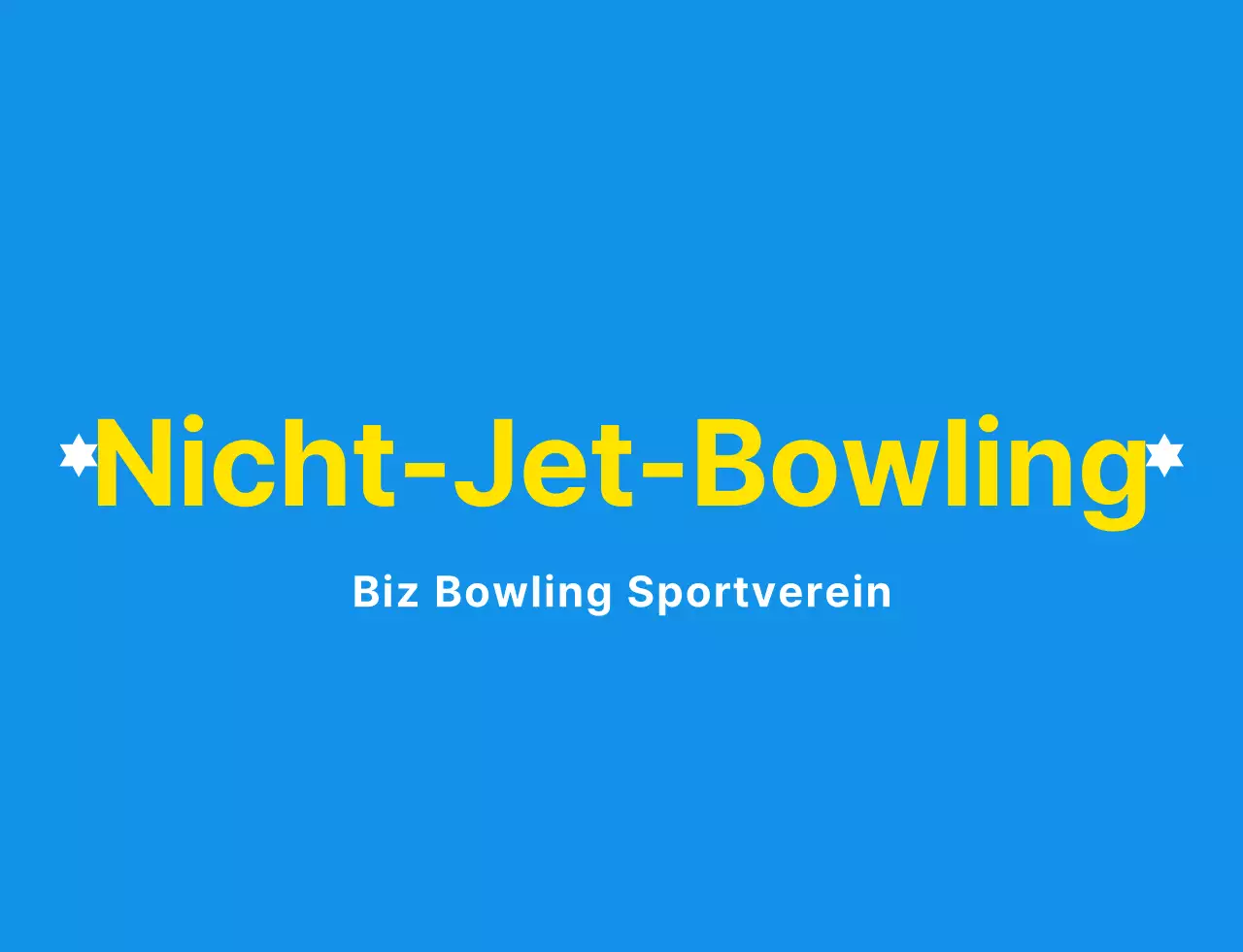 Eine saubere Bowling-Illustration und ein Emblem-Logo in Hellblau, Weiß und Gelb für einen Bowling-Sportverein.