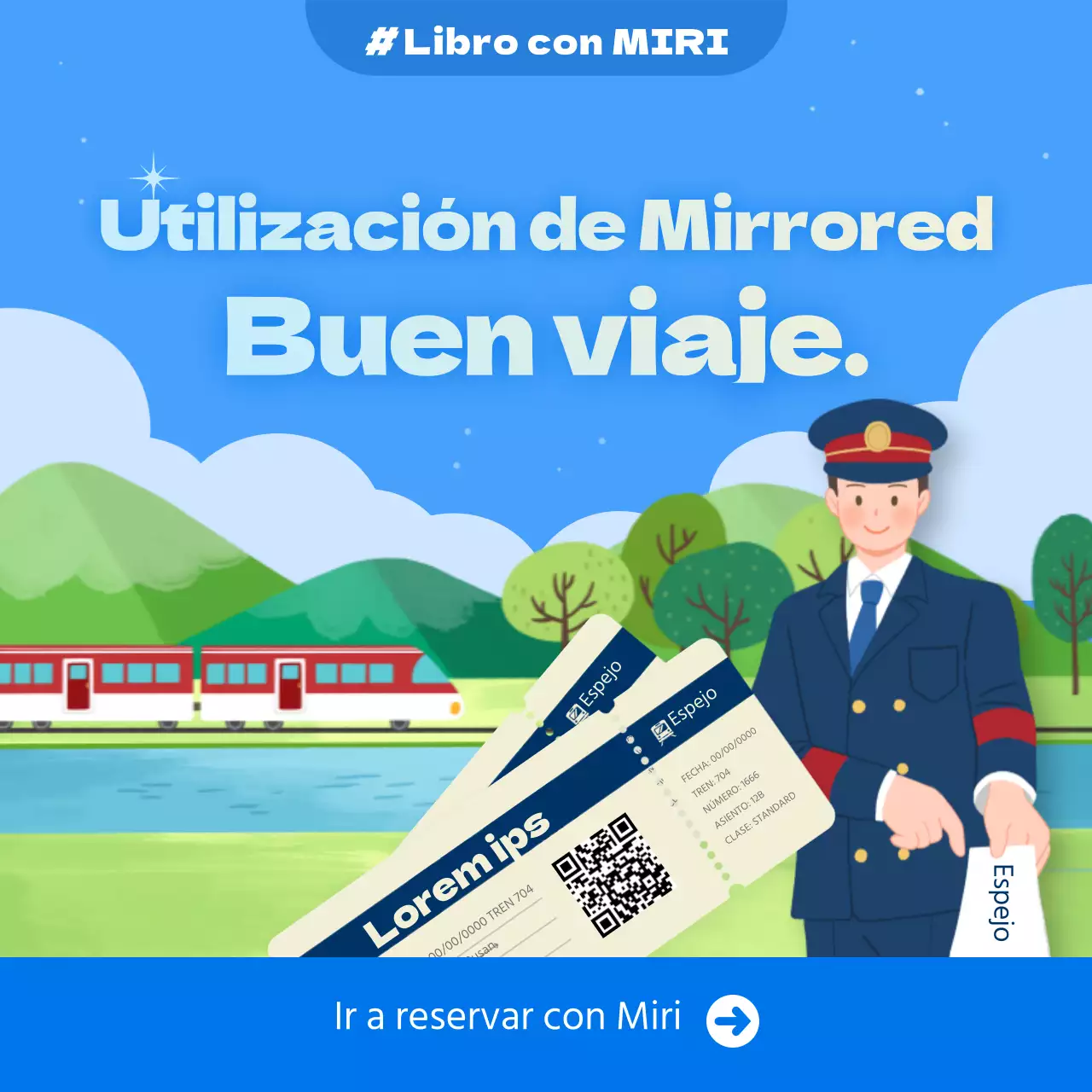 ilustración azul día del ferrocarril costa sur viajes cómo tarjetanoticias