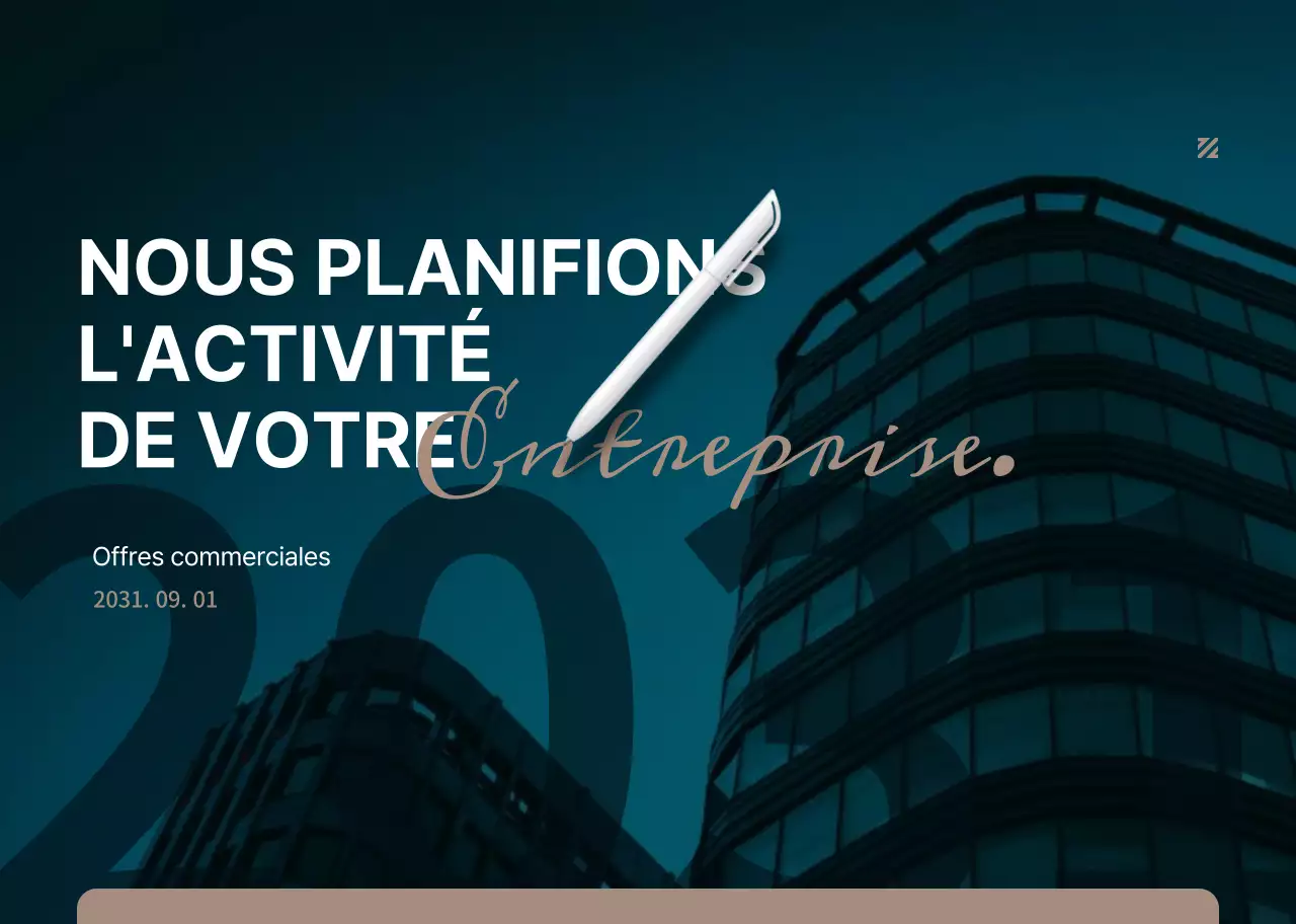 Premium Company Business en sarcelle et or