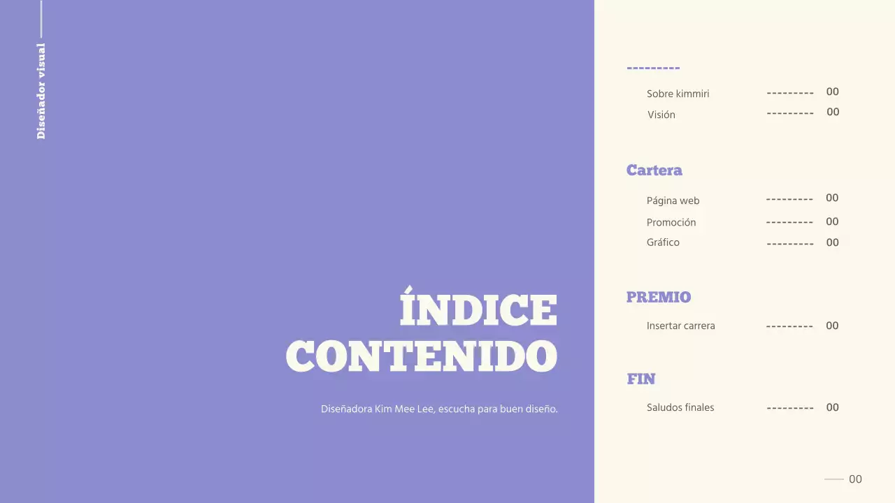 Un portafolio limpio, malva y beige para la preparación laboral de un universitario