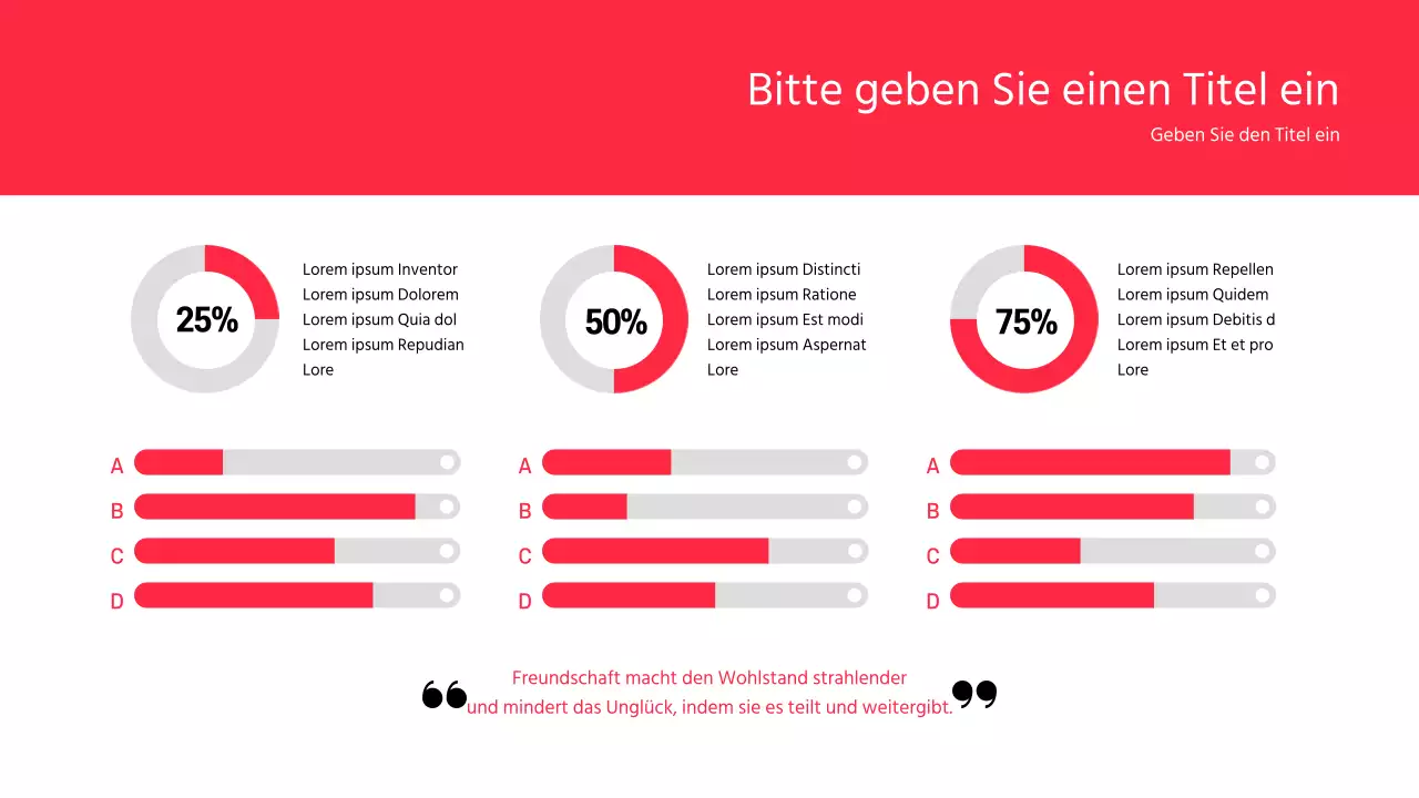 Eine saubere Karte in Rot und Weiß