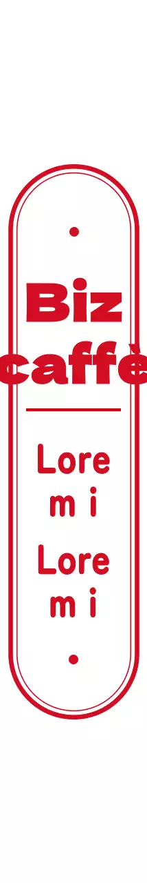 Forme semplici in stile logo rosso caffè