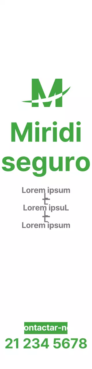 Proposta de aconselhamento sobre seguros com logótipo e texto verdes e limpos