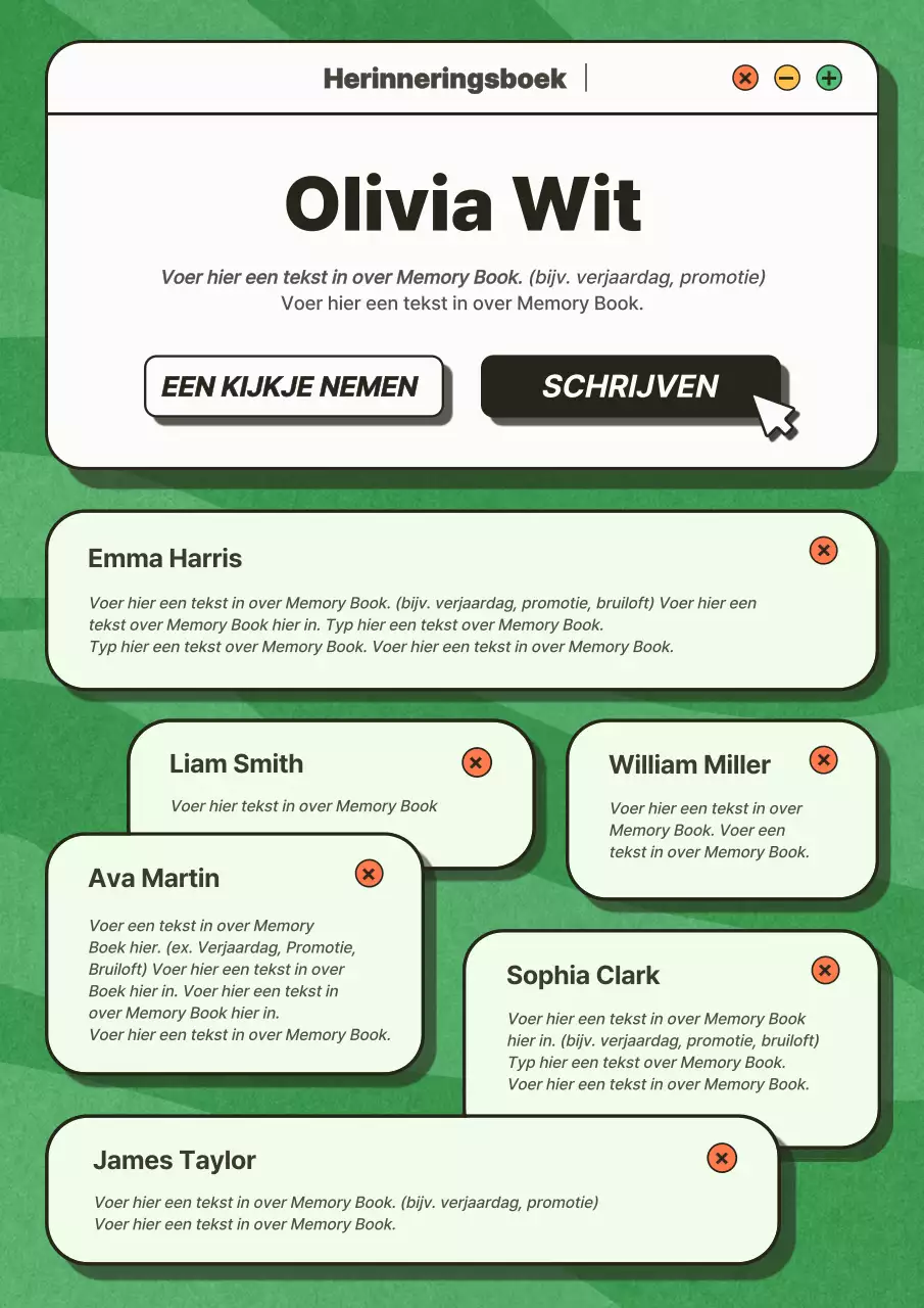 Groen en wit interface concept vloeipapier