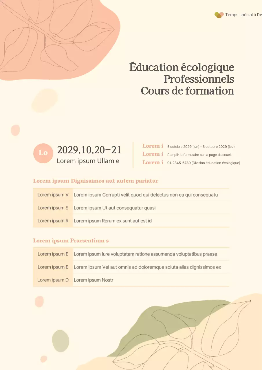 Beige Leçons sur le thème de la nature