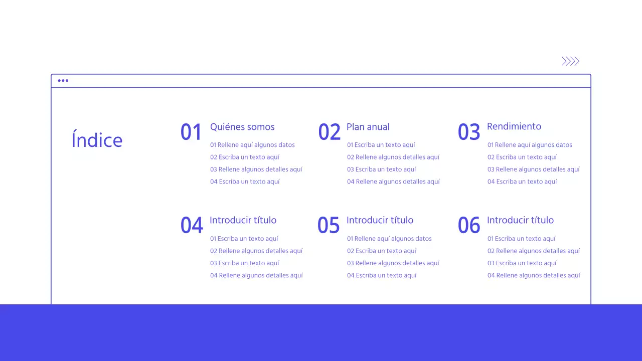 Azul y blanco limpio plan de negocios presentación corporativa PPT