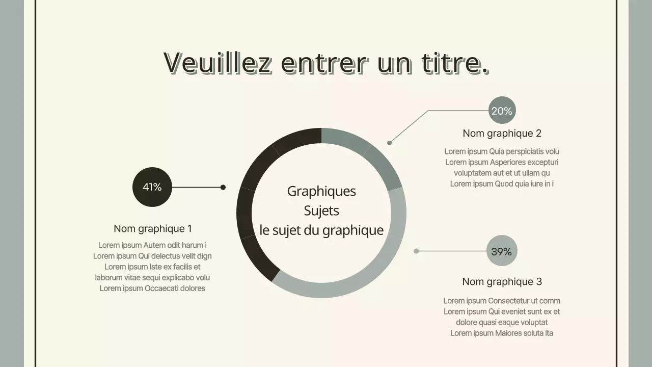 Infographie sur les beignets avec un concept ivoire et gris