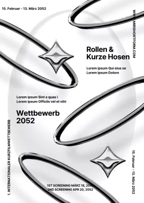 Schwarzer und weißer Chrom-Kurzform-Wettbewerb