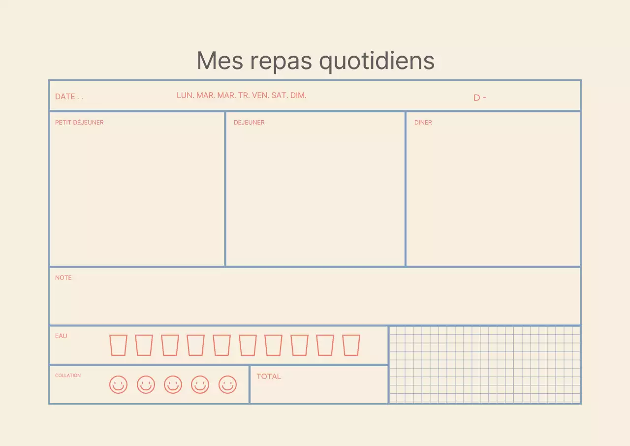 Traceur de lignes bleues beige