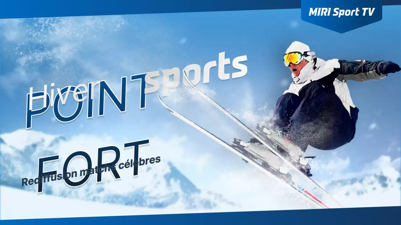 Concept de sports d'hiver avec dégradé de bleu