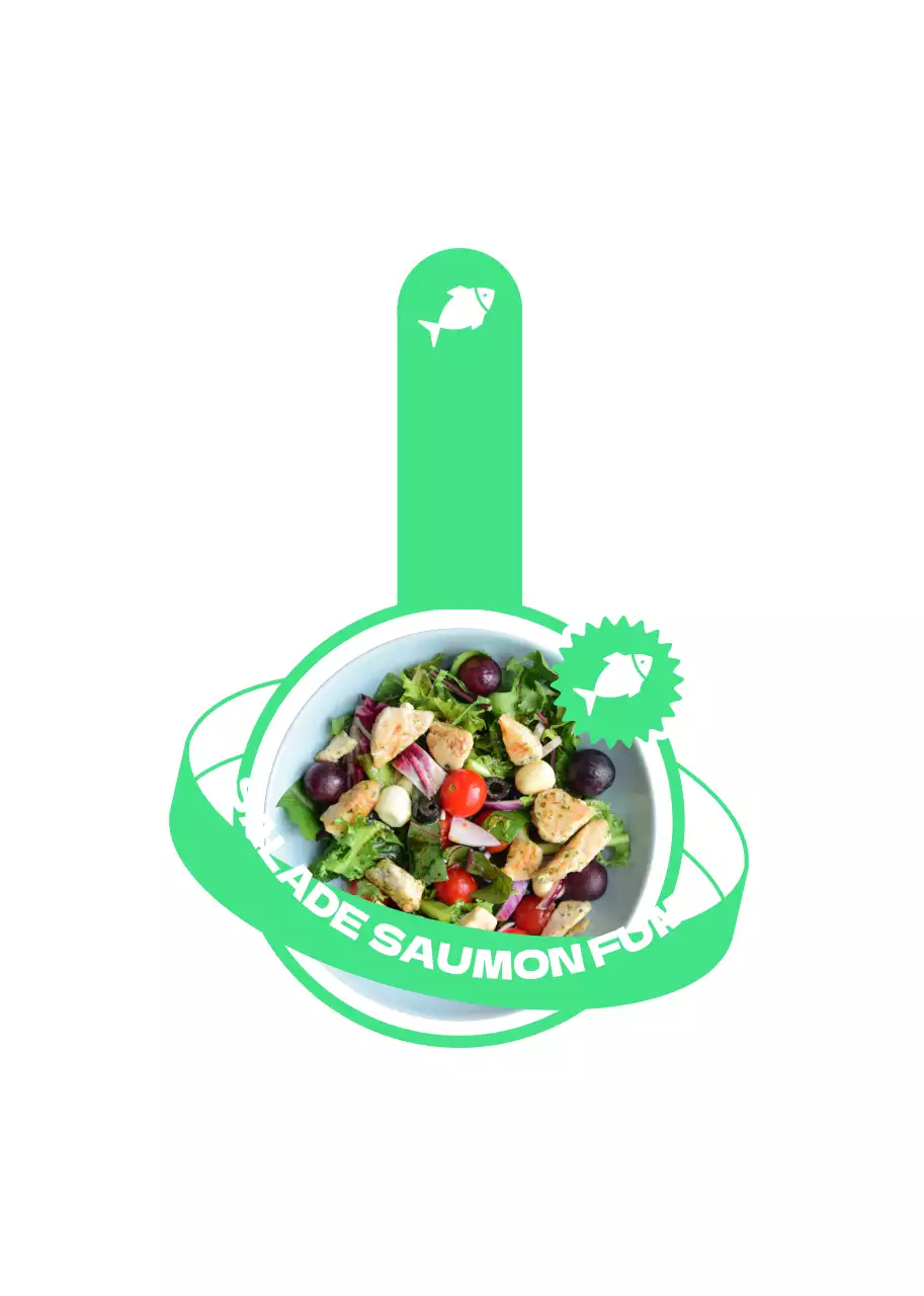 Fluorescente, la conception planétaire branchée guide du menu salade