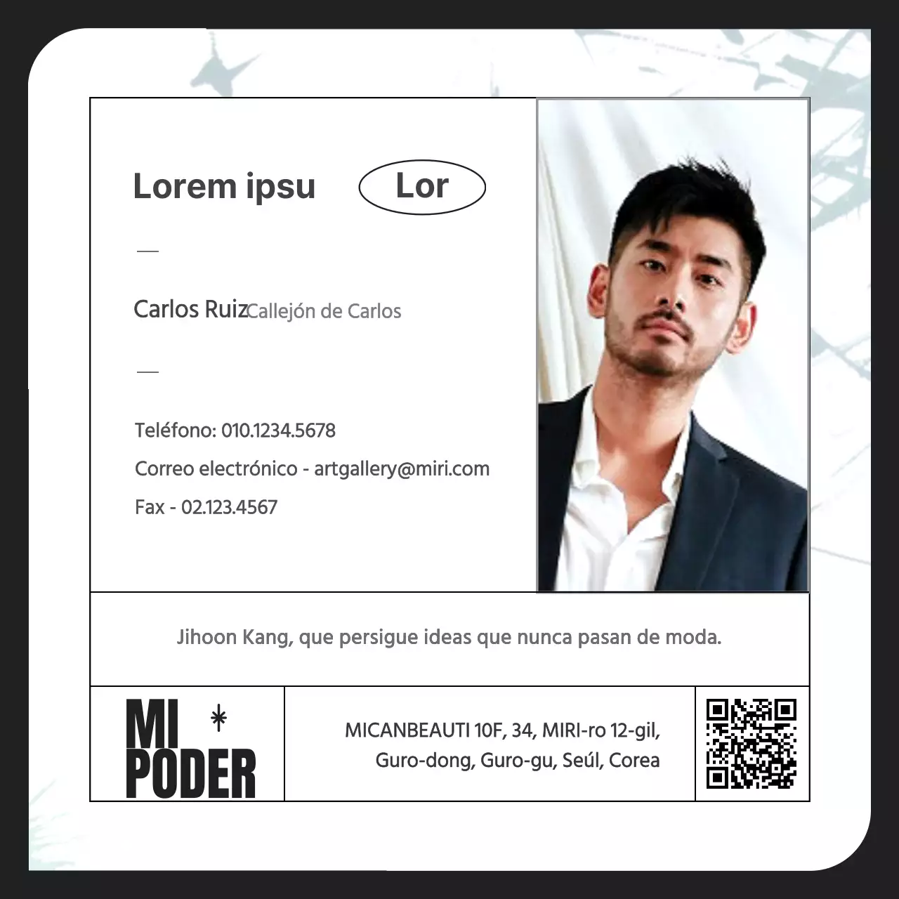 Perfil en línea de concepto sencillo en blanco y negro