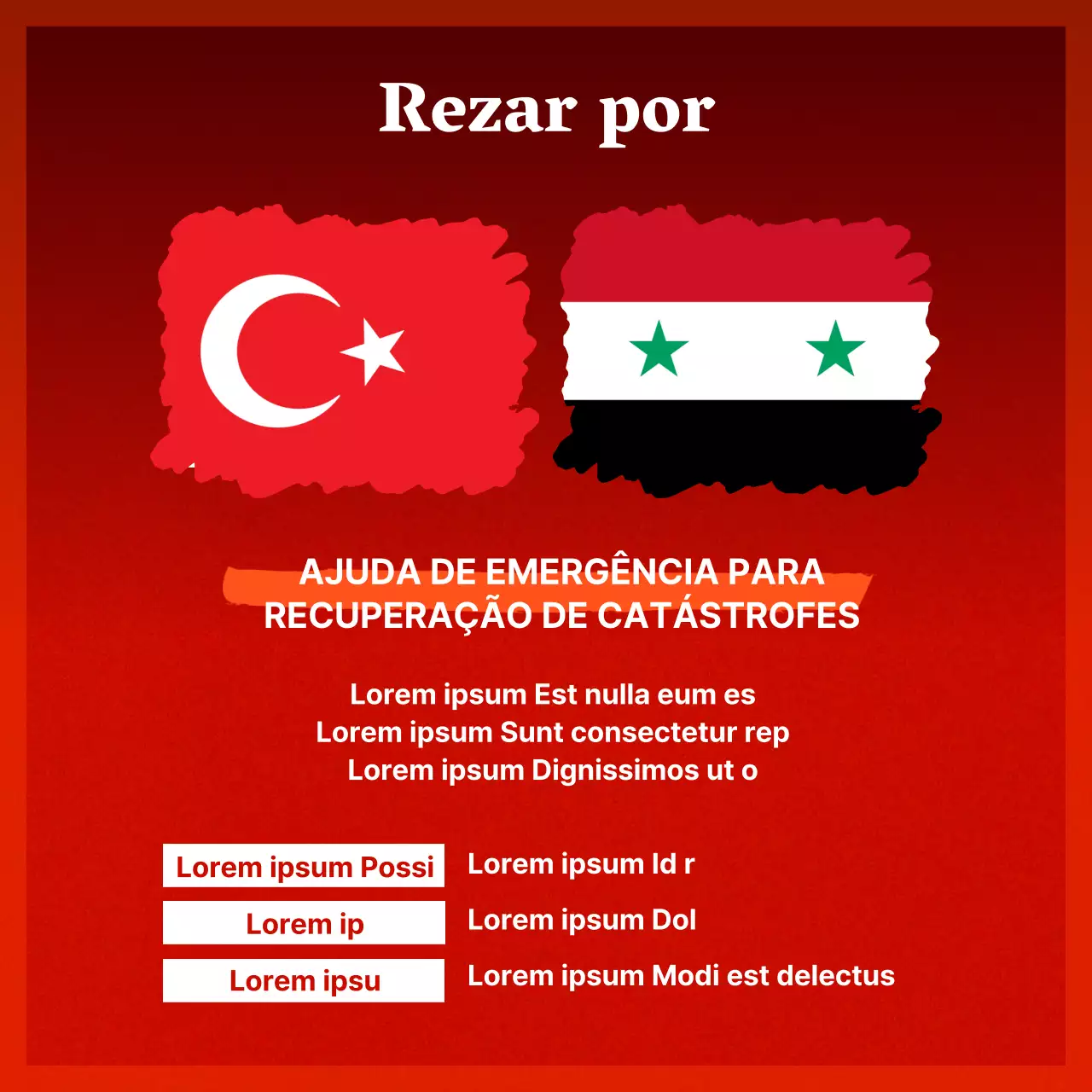 Anúncio do patrocínio da bandeira vermelha
