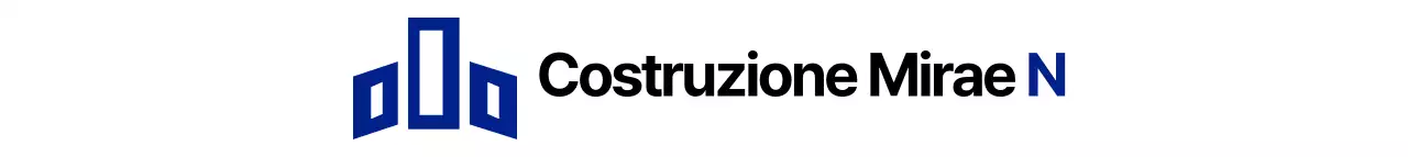 Simbolo di edificio semplice logo stile società di costruzioni in blu navy e grigio scuro