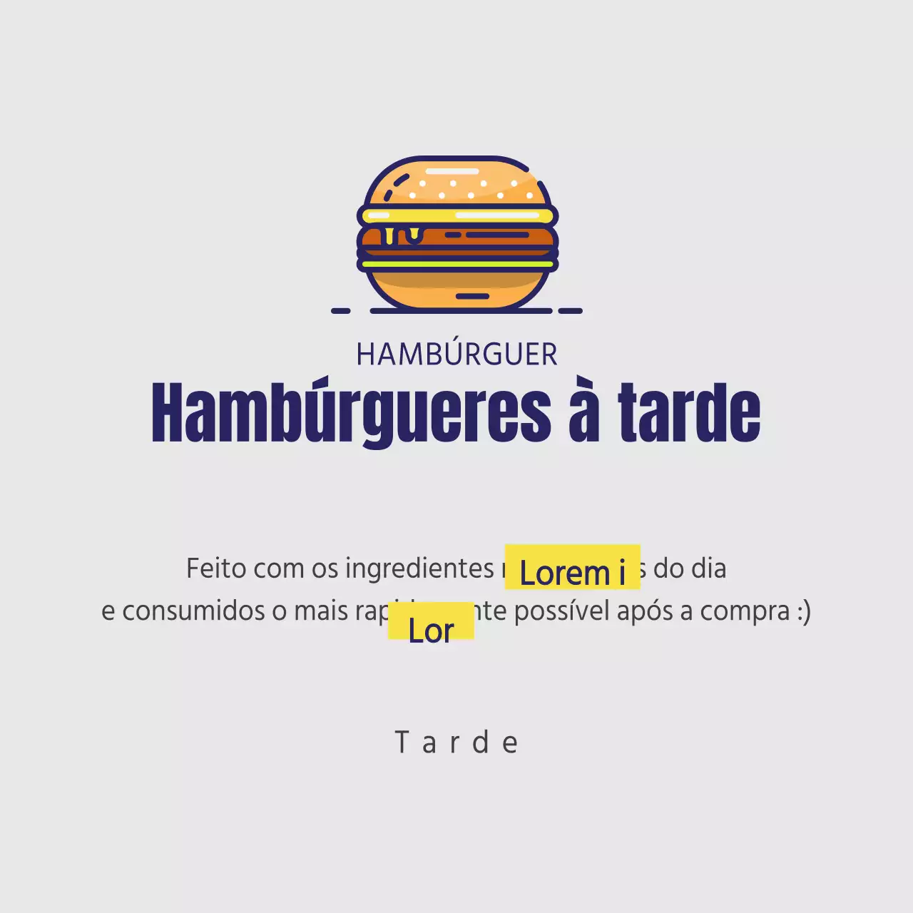 Hambúrguer da tarde