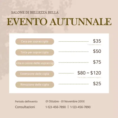 Pink Beige Calm Beauty Shop Vendita d'autunno