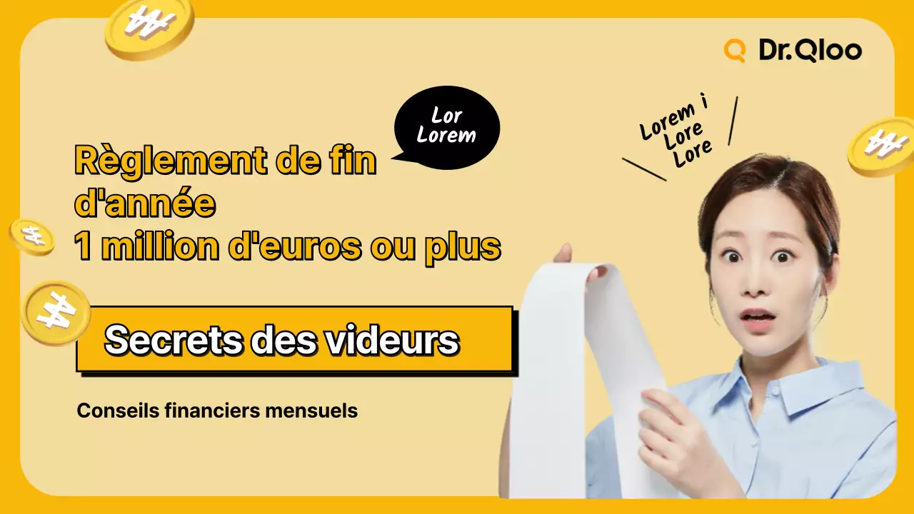 Vignette YouTube pour la déclaration d'impôts de fin d'année jaune