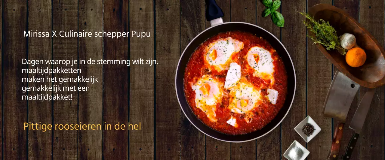 Witte en gele full-colour achtergrond concept maaltijdpakket