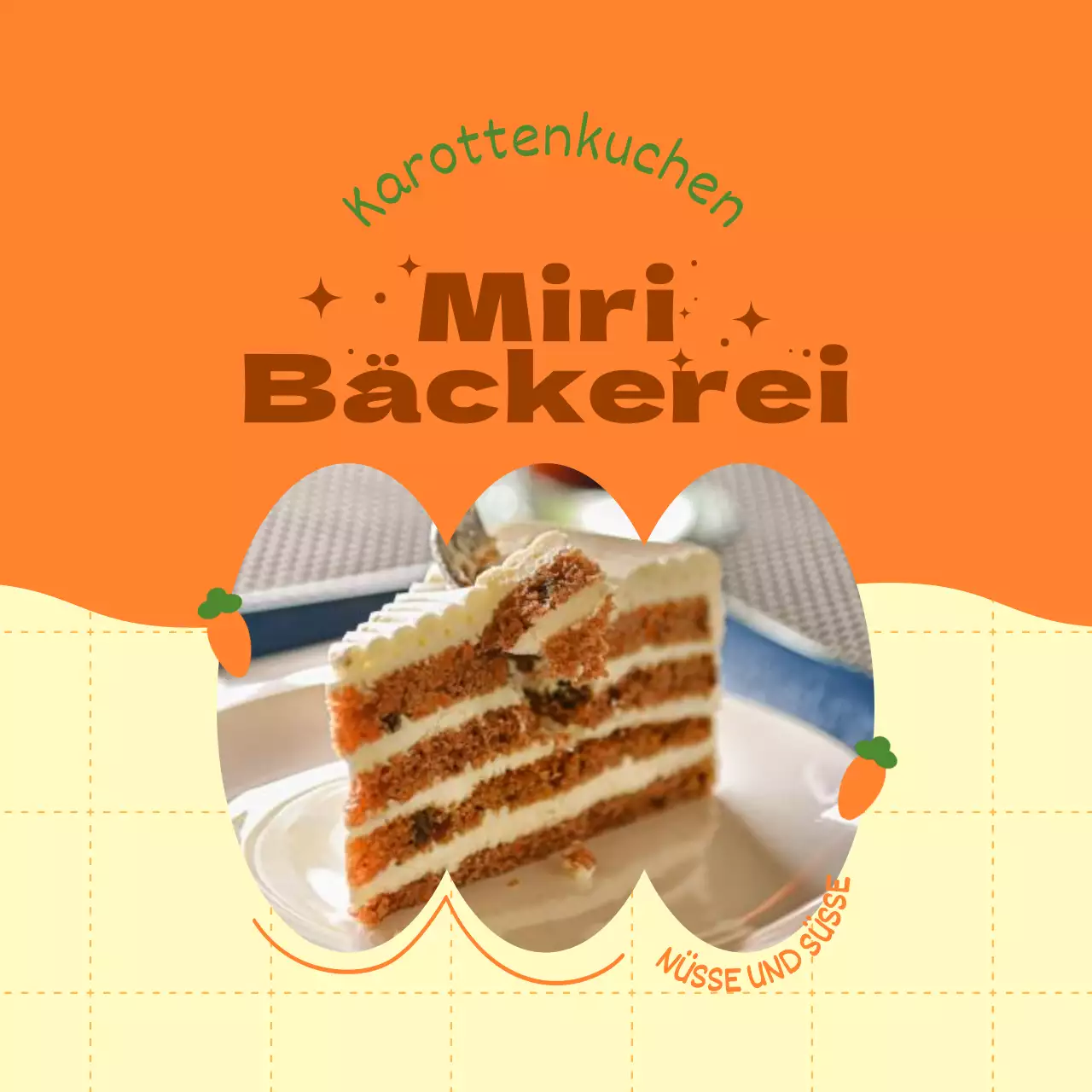 Bewerben Sie Ihr Menü mit einem hübschen orangefarbenen Rahmen