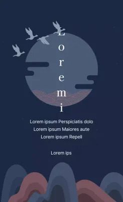 Bleu marine luxueux Chuseok Merci