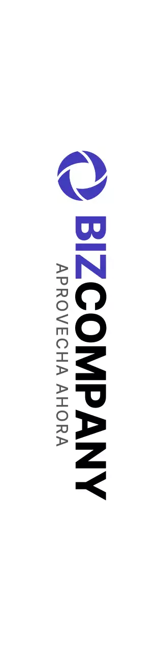 Un concepto sencillo con un logotipo de empresa morado y negro