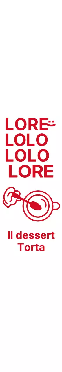 Illustrazioni semplici e simpatiche e frasi di testo in rosso si combinano per creare uno stile cafe